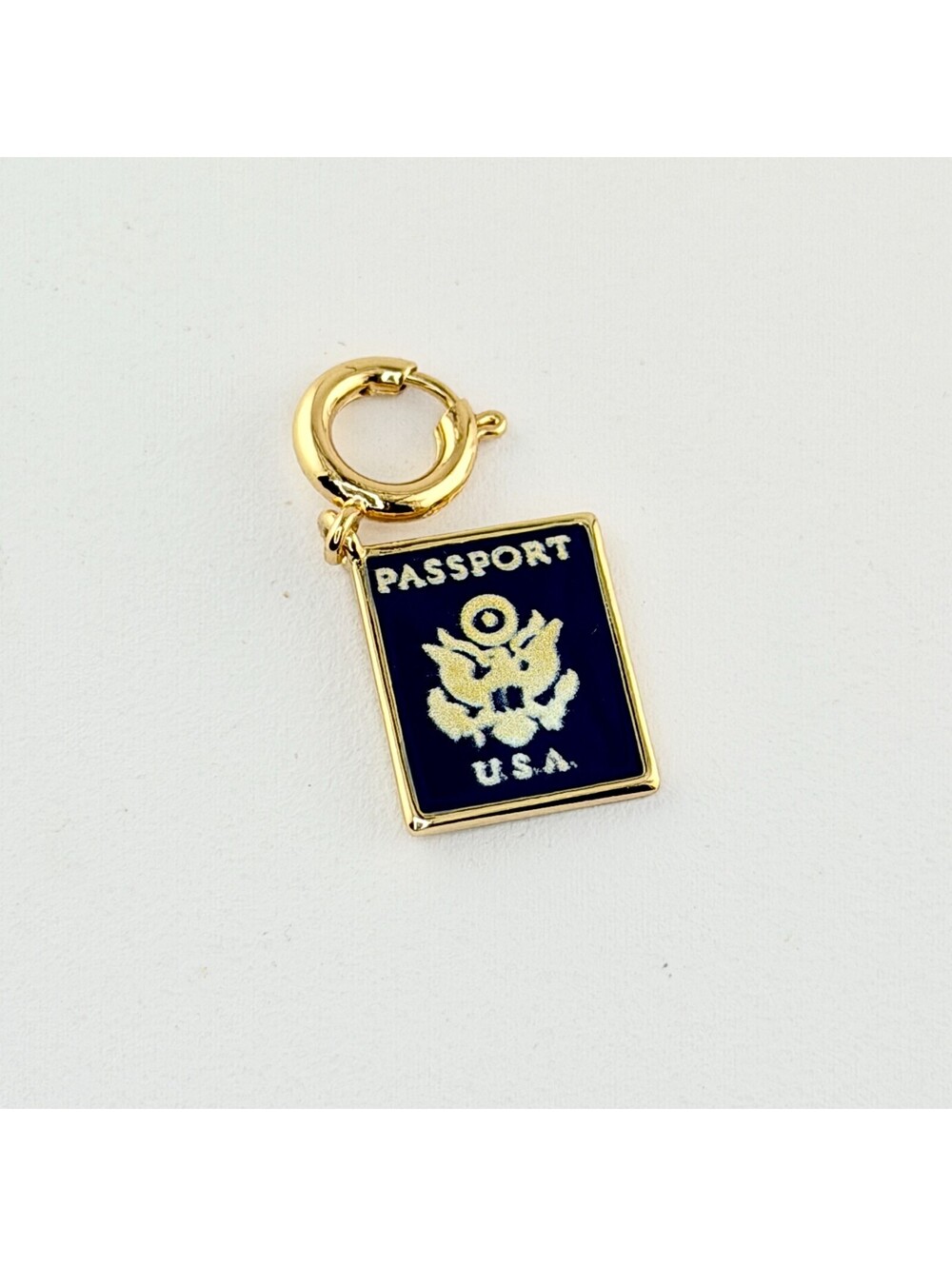 Bomb Party Charm - Passport Book on Yellow Gold